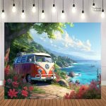 Tableau Combi Volkswagen vintage pour décoration automobile