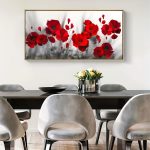 Tableau floral de coquelicots dans des tons éclatants