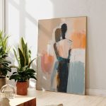 Art abstrait représentant une connexion entre deux figures