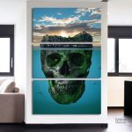 Tableau Face cachée, œuvre d'art moderne et intrigante