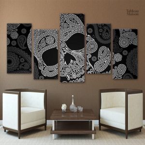 Tableau Crâne mexicain coloré en style artistique