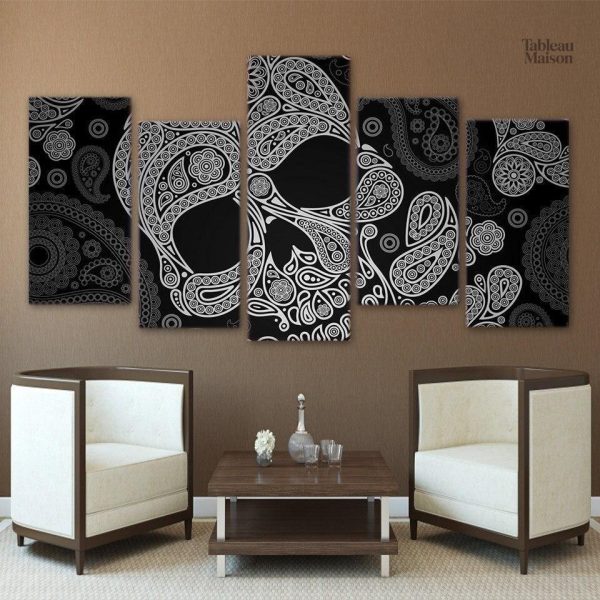 Tableau Crâne mexicain coloré en style artistique