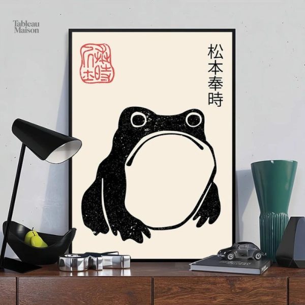 Crapaud en toile - Élégance du tableau japonais
