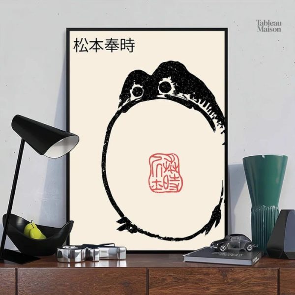 Art japonais - Tableau représentant un crapaud