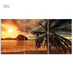 Tableau décoratif tropical, couleurs chaudes et ambiance relaxante