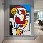 Tableau Cubisme Abstrait, œuvre d'art contemporaine