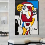 Art mural moderne avec motifs abstraits
