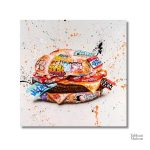 Art mural coloré inspiré du street art pour la cuisine