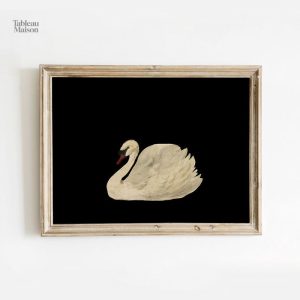 Oeuvre artistique représentant un cygne