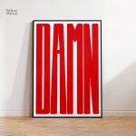 Tableau moderne DAMN en couleurs vives