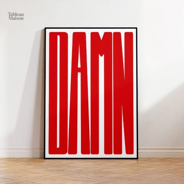 Tableau moderne DAMN en couleurs vives