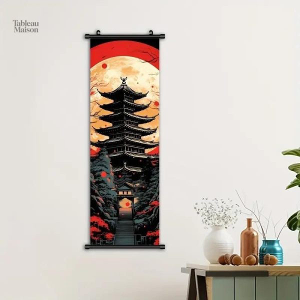 Décoration murale inspirée de l'architecture japonaise