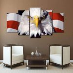 Tableau Aigle, œuvre artistique représentant un aigle majestueux