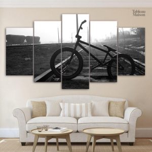 Tableau BMX artistique coloré pour décoration murale