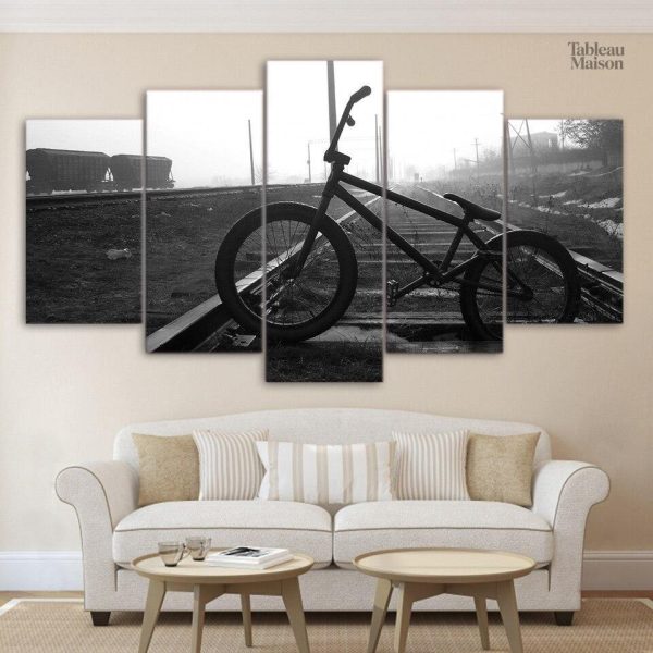 Tableau BMX artistique coloré pour décoration murale