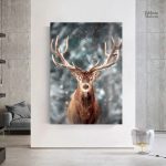 Tableau déco cerf élégant pour une ambiance nature