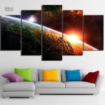 Tableau Coran dans l'Univers avec fond étoilé