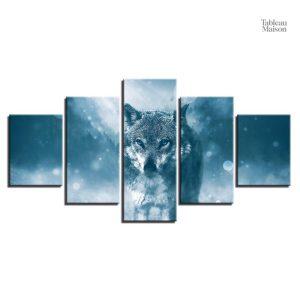 Tableau décoratif loup, idéal pour un intérieur moderne