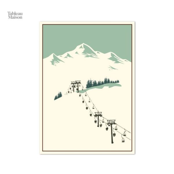 Art mural mettant en avant des montagnes stylisées