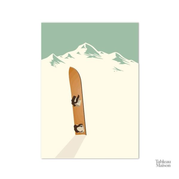 Tableau décoratif évoquant la nature et l'aventure en montagne