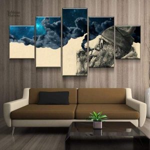 Tableau représentant un vieux barbu en style artistique