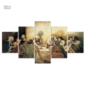 Tableau inspiré par le Dernier Souper, chef-d'œuvre religieux