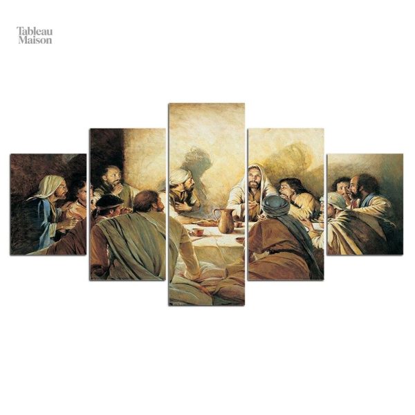Tableau inspiré par le Dernier Souper, chef-d'œuvre religieux