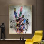 Tableau design street art moderne aux couleurs vives