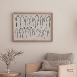 Tableau de silhouettes de foule artistique