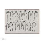 Tableau moderne avec motifs de silhouettes humaines