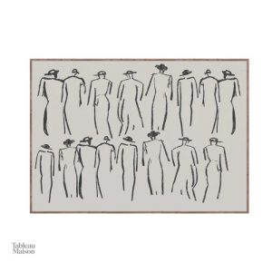 Tableau moderne avec motifs de silhouettes humaines