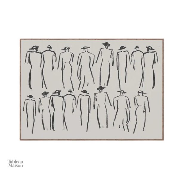 Tableau moderne avec motifs de silhouettes humaines