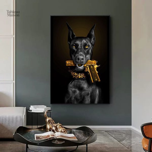 Tableau Dobermann élégant pour les amateurs d'animaux