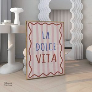 Tableau moderne Dolce Vita avec des couleurs vives
