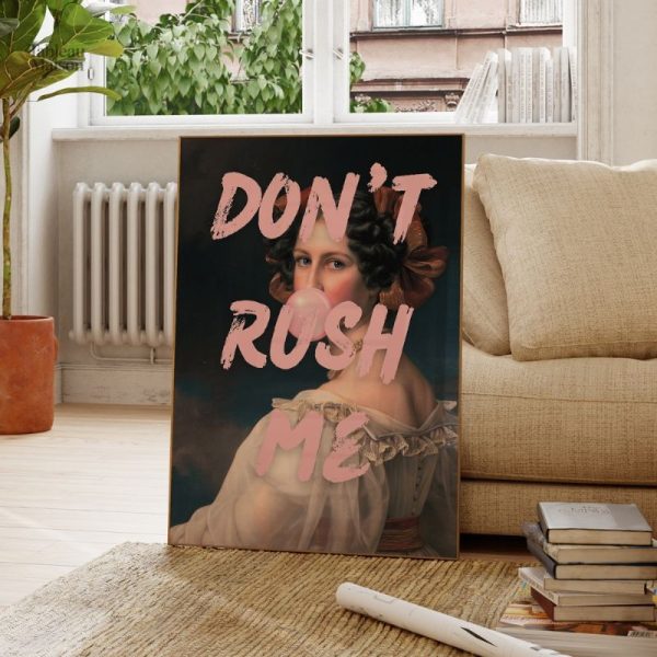 Tableau moderne Don't Rush en couleurs apaisantes