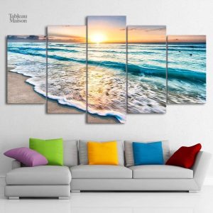 Tableau Douces vagues en couleurs apaisantes