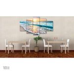 Décor mural artistique évoquant la tranquillité marine