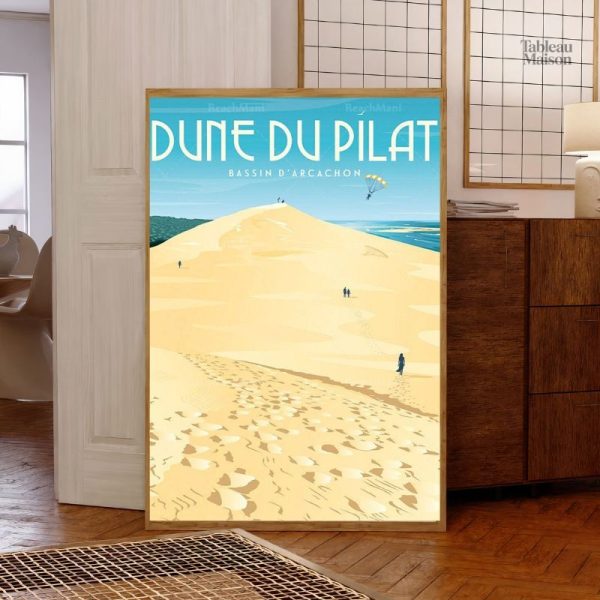 Dune du Pilat en toile, paysage côtier apaisant