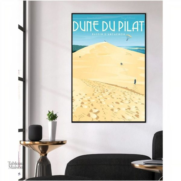 Vue artistique de la Dune du Pilat, œuvre moderne