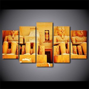 Tableau représentant les célèbres temples d'Abou Simbel
