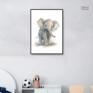 Tableau éléphant pour chambre d'enfant