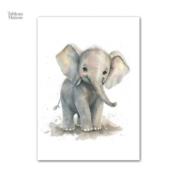 Décoration murale éléphant pour espace enfantin
