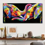 Tableau éléphant pop art coloré et moderne