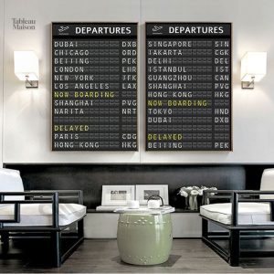 Tableau décoratif avion pour ambiance aéroportuaire