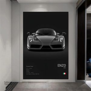 Tableau Enzo Ferrari au design élégant pour les passionnés de voitures