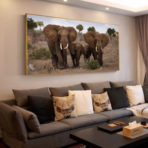 Illustration d'éléphants soulignant l'unité et la tendresse