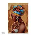 Illustration d'une femme africaine dans un cadre moderne