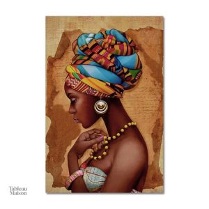 Illustration d'une femme africaine dans un cadre moderne