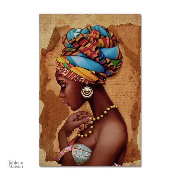Illustration d'une femme africaine dans un cadre moderne