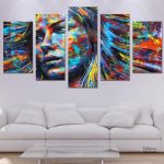 Tableau Femme colorée, œuvre artistique vibrante et moderne